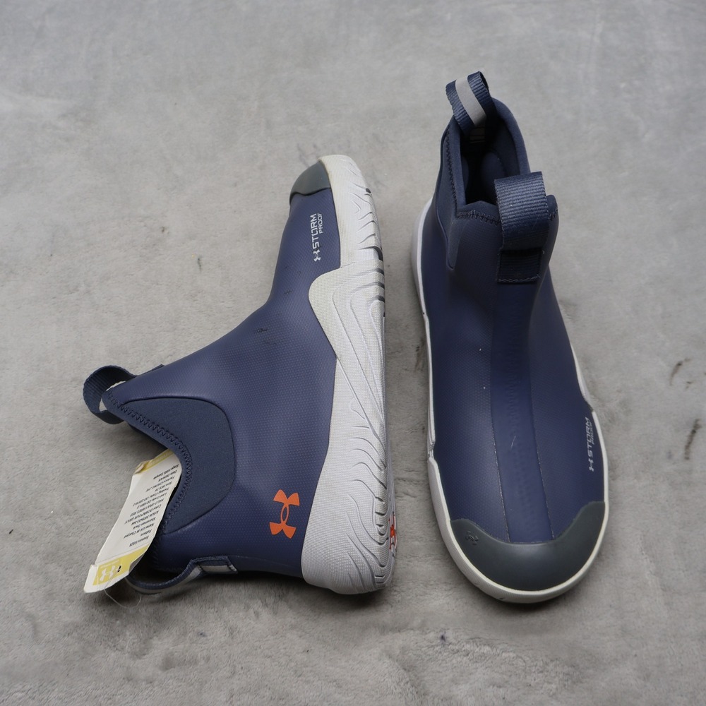 Under Armour Womens 7D Deck Boots Blue Charged Shoreman Waterproof NWD
